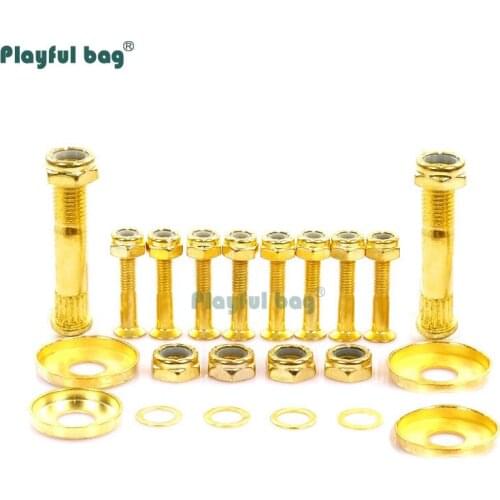 Playful Bag Skateboard bridge nail 29MM golden bridge nails Golden pillar Nut Skateboard accessory Refitting parts AMB27