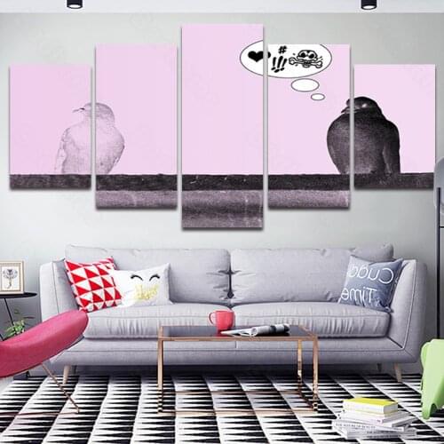 Sofa Background Wall Living Room Decoration Frameless Painting Bedroom Mural Pure Color Background Fun Minimalist Painting