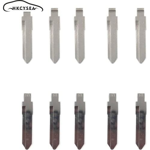 HKCYSEA 10 pcs/lot Metal Blank Uncut Flip KD Remote Key Blade Type #10 for Suzuki Alto Key Blade NO. 10