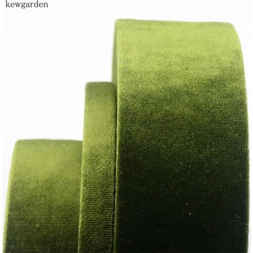 Kewgarden 13mm 1.3cm Velvet Cotton Layering Cloth Ribbons Flannel Handmade Satin Ribbon DIY Bowktie Tape Riband 10m/lot