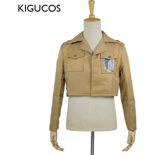 KIGUCOS Scouting Legion from Attack on Titan Eren Jager Cosplay Costumes Anime Jacket