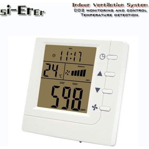 Indoor Office 350-1500ppm adjustment CO2 air controller RS485 air quality monitoring instruments for Air quality improvement