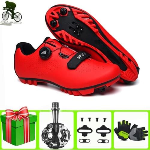 Cycling Shoes MTB Sneakers Men Self-locking Mountain Bike Outdoor Professional Non-Slip Cleats Pedals Mountain Bicycle Shoes