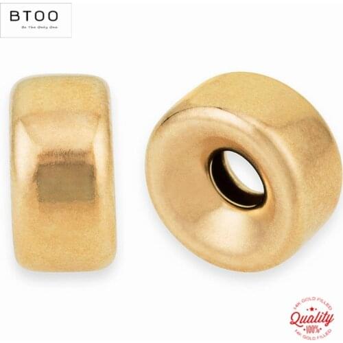 Real 14K Gold Filled Rondelle Beads Gold Beads for Jewelry Making Handmde DIY Accessories Gold Jewelry Findings Seed Beads