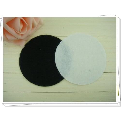 500Pcs/Lot Black and White Color 5 Cm Circle Felt Pads Round Felt Patches for DIY Vintage Millinery Headpieces Flower Headwear