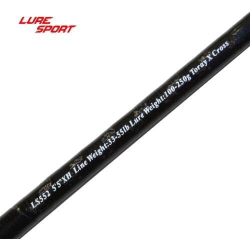 LureSport 1.66m Heavy Boat rod blank X cross Toray carbon 1.5sections Supper Hard Tuna Fishing Rod Repair DIY Accessory