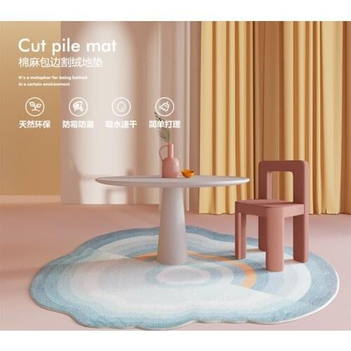 New Arrive Modern Simple Irregular Shaped Carpet Floor Rug For Living Room Bedroom Kids Room Non-Slip Play Mat Office Chair Mat