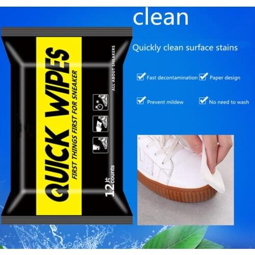 24pcs Disposable Shoes Clean Wipes Portable White Shoes Cleaning Care Wipes Sneakers Cleaning Quick Wet Wipes