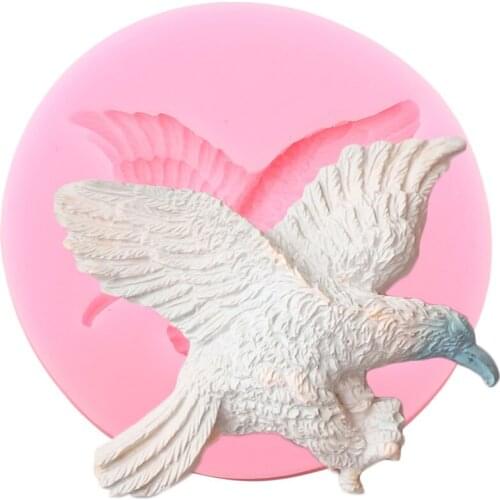 Eagle Silicone Molds Fondant Chocolate Candy Polymer Clay Moulds Cake Decorating Tools DIY Bird Sugarcraft Cupcake Topper Mould