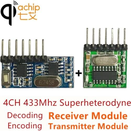 QIACHIP 433mhz Wireless wide voltage coding Transmitter decoding Receiver 4 CH output module For 433.92 Mhz Remote control DIY
