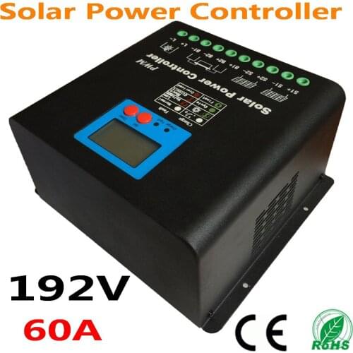 High Voltage 192V Battery Regulator 60A Solar Charge Controller for 11520W PV Panels Modules, Dual-fan cooling