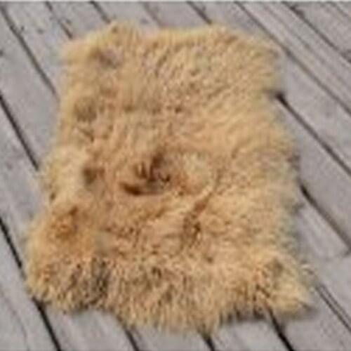 Luxury Mongolian Fur Rug Pelts Tibetan Lamb Fur Plate Sheepskin Carpet Accessory Christmas