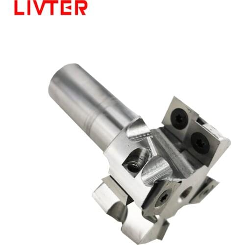 LIVTER 1/2'' 12mm 16mm shank carbide inserts blade spiral face end milling cutter cnc spoilboard surfacing router bits