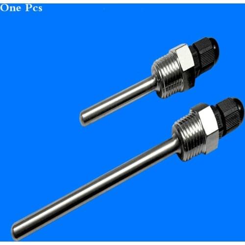 SUS201 BSP G1/2" threaded temperature sensor casing shell Blind pipe Solar water heater waterproof temperature probe 5-30cm