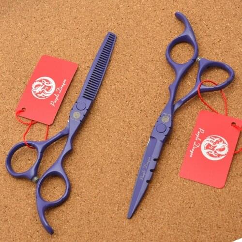 Z1010 5.5'' Purple Dragon Japan 440C Hairdressing Scissors Cutting Shears Thinning Scissors Professional Human Hair Scissors