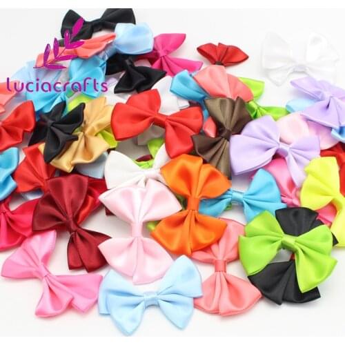 Lucia crafts Candy Color Hair Bows Girls Boutique Headwear DIY Garment Craft Hair Accessories 12pcs/lot approx 40*60mm B0808