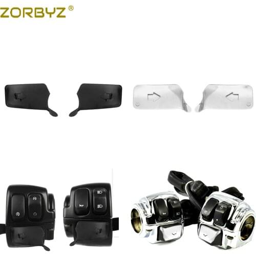 ZORBYZ 5Pair Left Right Extension Turn Signal Control Switch Cover For Harley Sportster XL Model Softail Dyna V-ROD Motorcycle