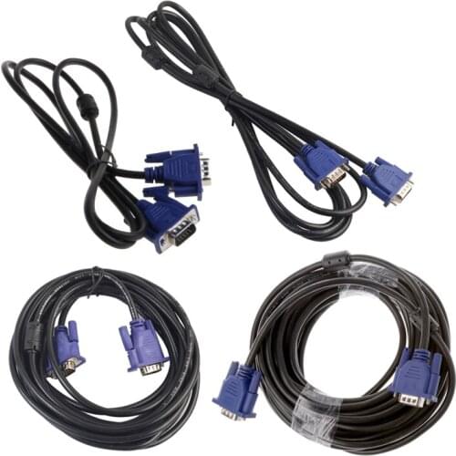 1.5m 3m 5m 10m 1080P VGA HD 15 Pin Male To Male Extension Cable Cord For PC Laptop Projector HDTV Monitor