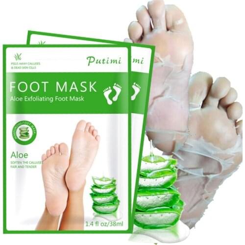 1 Pair Remove Feet Dead Masks Foot Skin Care Masks Anti-crack Moisturizing and Remove Beribe Foot Peel Mask Aloe Vera Feet Masks