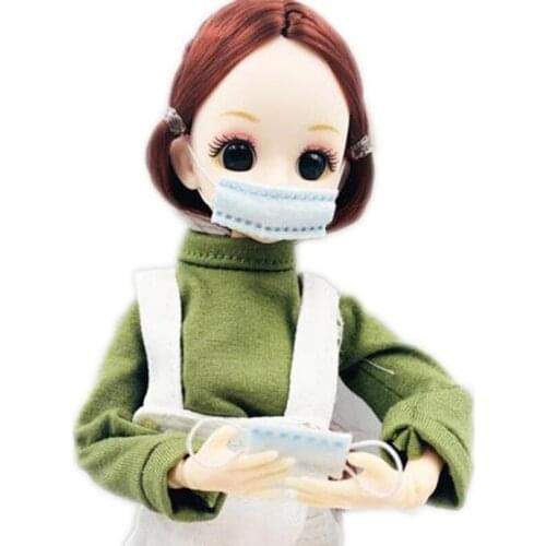 1Pc/5Pcs 1:12 Dollhouse Mini Mouth Face Masks Miniature Mask For Doll Decor Toy Pretend Play Toy