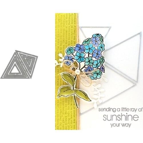 2021 New Arrival Three Sides Shape Metal Cutting Dies Scrapbooking Craft Die Cut Stencil Card Making Mould Sheet Decor Template