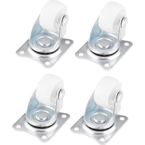 4 Pcs/lot Universal Swivel Casters 1" 1.5" 2" 2.5" 3"Wheels White Roller Wheel For Furniture Trolley Chair Swivel Caster Wheel
