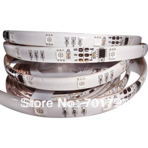 5m DC12V 30leds/m 10pcs ws2811 ic/meter(10pixels) led digital strip;IP65;waterproof in silicon coating