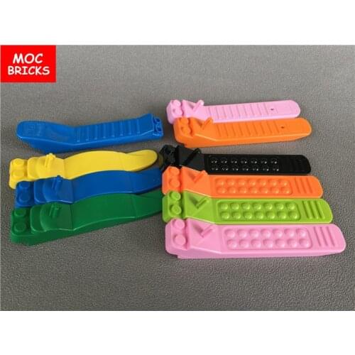 5pcs/lot MOC Bricks Colorful Service Packs Brick Separator fool DIY Educational Building Blocks Action Figure plate Kids gifts