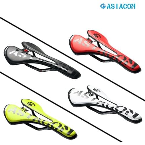 ASIACOM Carbon Leather Bicycle Soft Wide Saddle Road Bike MTB Seat Cushion Folding Mountain Bike Saddle Bicycle Parts