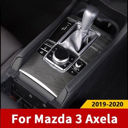 Car Water Cup Holder Gear Shift Panel Frame Trim Covers Sticker Coffee Bottle Placement For Mazda 3 Axela 2019 2020 Accessories