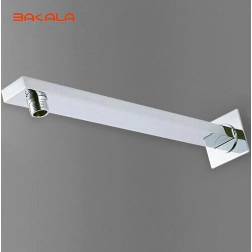 BAKALA Brass Shower Arm for Rain Shower Head Bathroom Faucet Cccessories Shower Arms Chrome