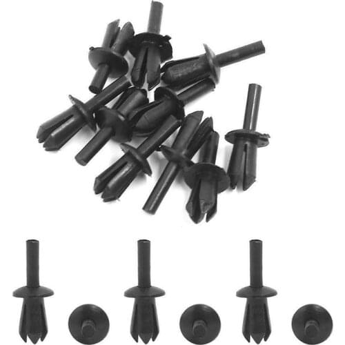 50PCS 5MM Plastic Push Type Rivet Retainer Fastener Bumper Pin Fender Body Door Trim Clip Car Rivet For BMW Clip Rivet Fasteners