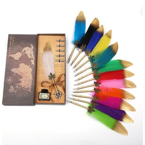 Exquisite even is the feather pen British style pen, send his girlfriend colleagues teacher gifts