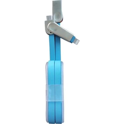 2-In-1 5V 2.1A Zinc Alloy Data Cable MC-C006 Phone Charging Cable 100cm Length Smartphone Charger Phone Accessories