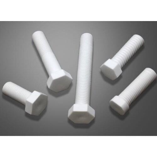2pcs M8-M16 Ceramic screw Insulation resistance to high temperature bolt hex cap screw Alumina material