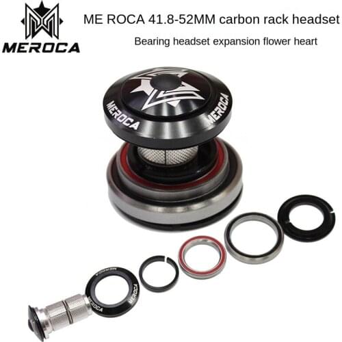 MEROCA 42/41.8-52mm conical headset mountain bike carbon frame built-in bearing headset expansion flower heart