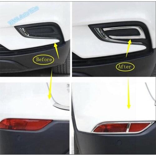 Lapetus Car Styling Front + Rear Tail Fog Lights Lamps Decoration Molding Cover Trim ABS Fit For Buick Encore 2016 2017