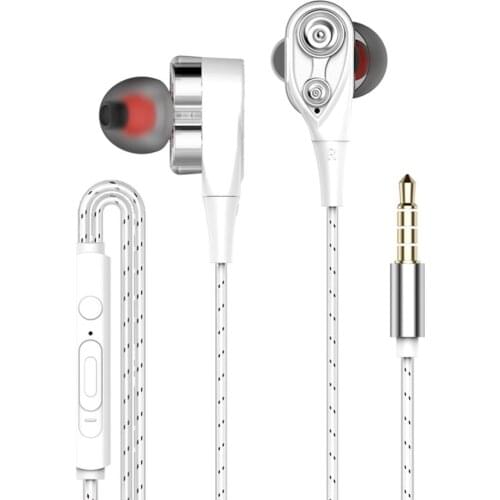 Metal 3.5mm In-Ear Earphone Mic Super Bass Wired Earphone headset Hifi Sports Game Earphone With Mic Microphone Earpieces