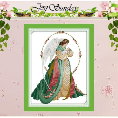 Angel Mother and Son (2) Counted Cross Stitch 11 14CT Cross Stitch Set Wholesale Chinese Cross-stitch Kits Embroidery Needlework