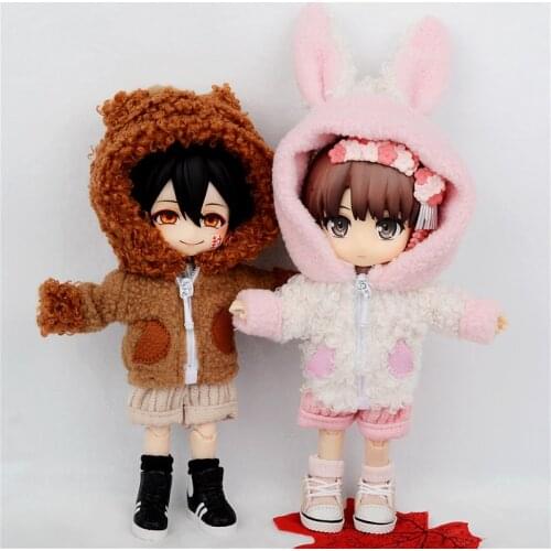 Ob11 baby rabbit coat 1/12 baby animal suit winter clothes GSC plain body can be worn doll clothes