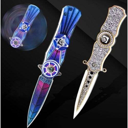 Outdoor Mini Utility Pocket Portable Fingertip Spinner Knife Paper Wood Cutter Letter Opener School Office Supply Stationery
