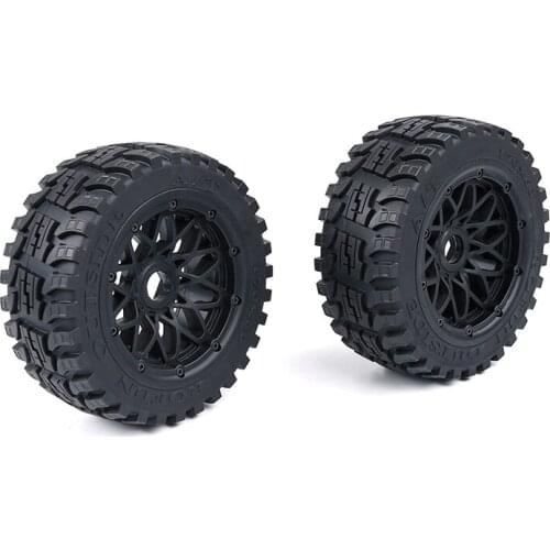 Highway Front or Rear Wheel Tire Kit for 1/5 HPI ROVAN ROFUN KM GTB MCD RACING BAJA 5B SS TRUCK PARTS