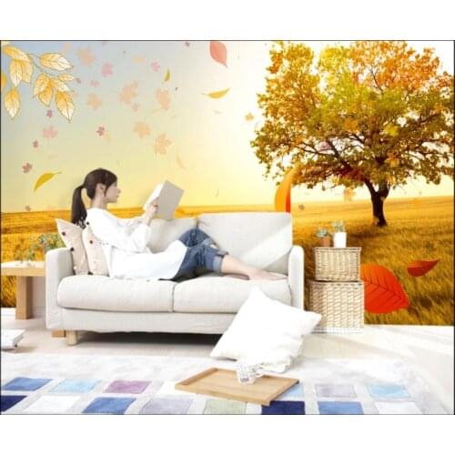 Custom photo wallpapers for walls 3 d murals wallpapers Idyllic landscape foliage tree living room TV background wall papers