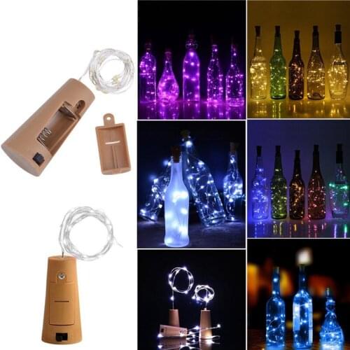 1pc 1m 2m 3m Wine Bottle Stopper Copper Wire Light String Christmas Tree Decoration Xmas DIY Navidad Decor New Year Party Gifts