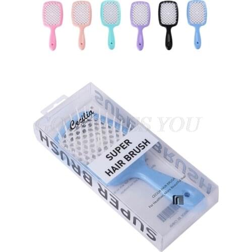 Professional Vented Hair Brush Salon Styling Tools Large Plate Combs Massage Girls Ponytail Comb for Home Use Drop Shipping