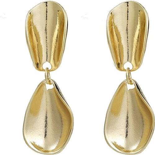 New Jewelry Metal Sequins Cool Air Temperament Fashion Simple Earrings Kolczyki Earrings For Women