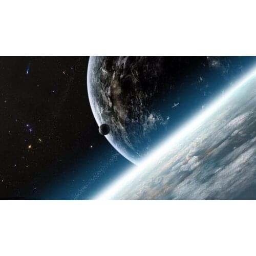 Space galaxy earth Art Film Print Silk Poster Home Wall Decor 24x36inch