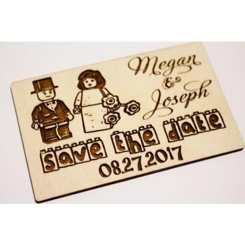 Wedding Save the Date Magnets, Rustic favor magnets ,Custom Wooden wedding gifts for guests, Lovely Bride and Groom magnet decor