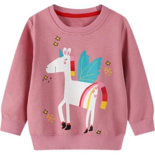 Spring Autumn Unicorn Sweatshirt Clothes Children Costume Girls Boys Kids Long Sleeve Casual Clothing