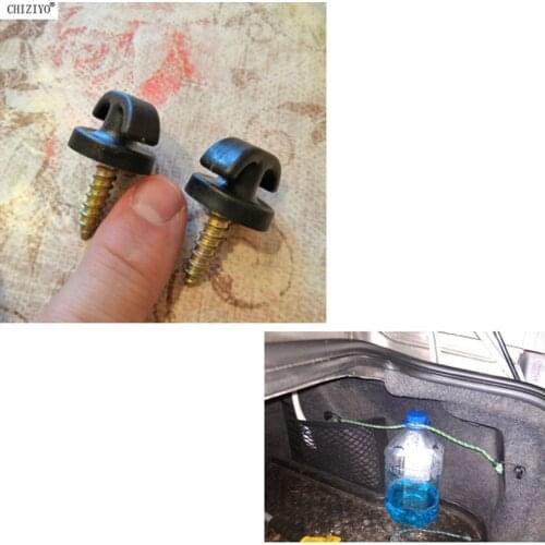 Universal 4 pcs Car Rear Trunk Screw Hook Cargo Net Tie Down Hook Ring Loop Hanging Auto Fastener CHIZIYO